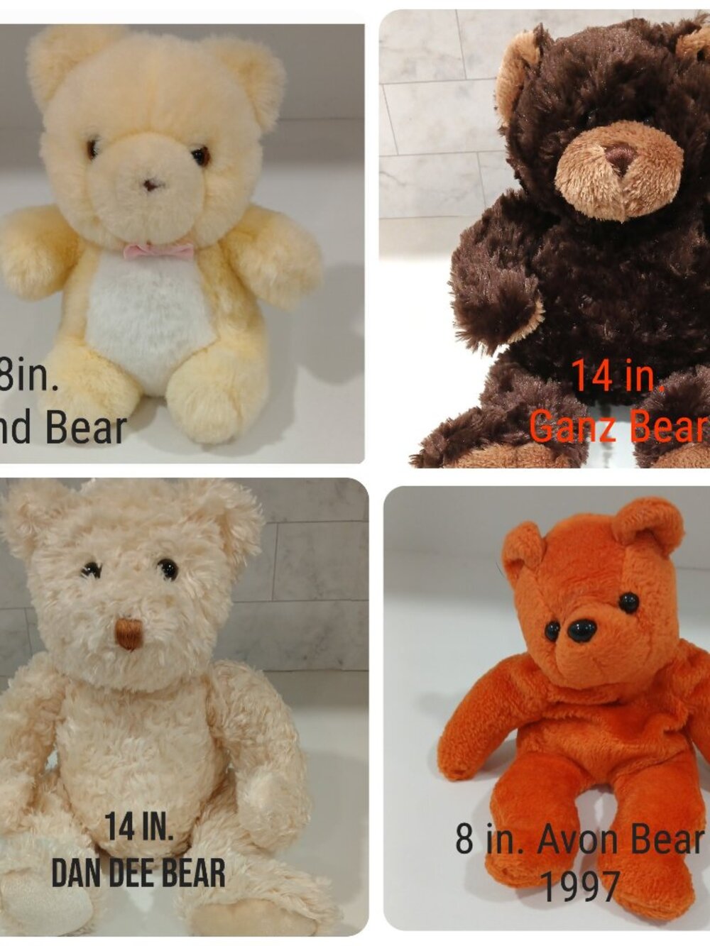 Selling Individual Bears, Clean, Like New,  Smoke Free, Select By Name